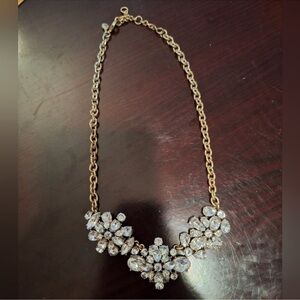 J. Crew Gold and Crystal Vintage-inspired Statement Necklace